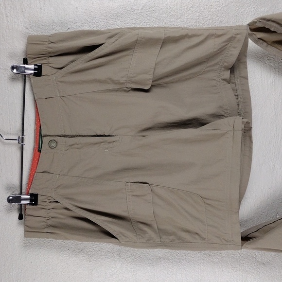 L.L. Bean Khaki Nylon Mid Rise Zip Away Short Pant Combo Straight Leg Cargo Pant - Picture 13 of 13